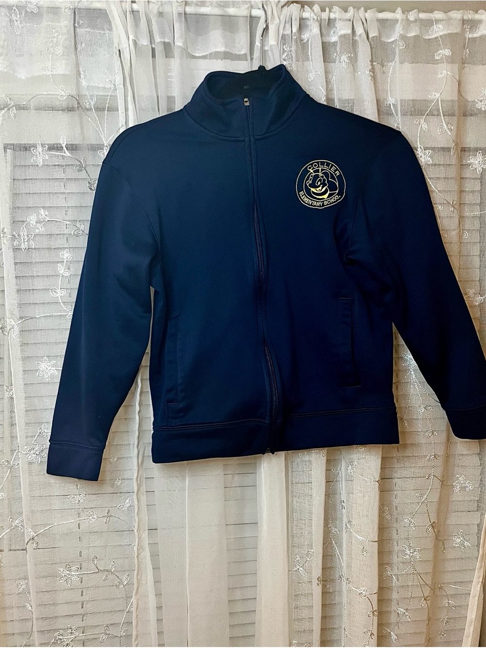 Sport-Tek Navy Full-Zip Athletic Jacket with Crest
